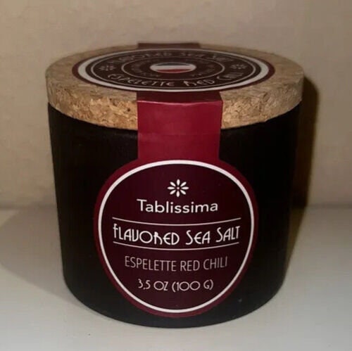 Espelette Red Chili flavored sea salt Tablissima Made in France 100 G